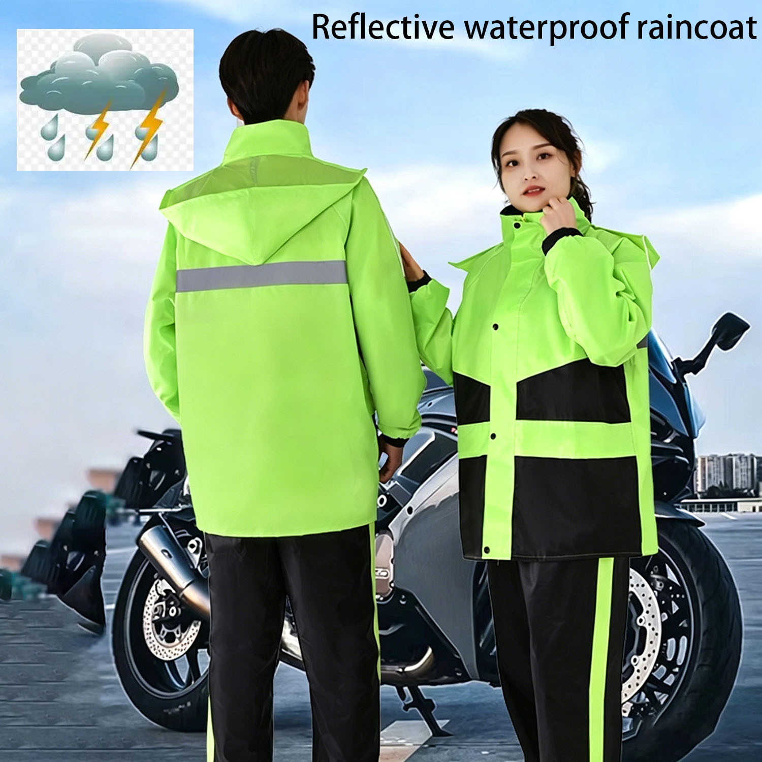 Motorcycle Rain Suit - Conjuntos de Capa de Chuva para