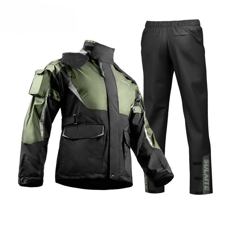 Motorcycle Gear Jacket And Pants - Impermeável Motorcycle Rider Raincoat Suit Set