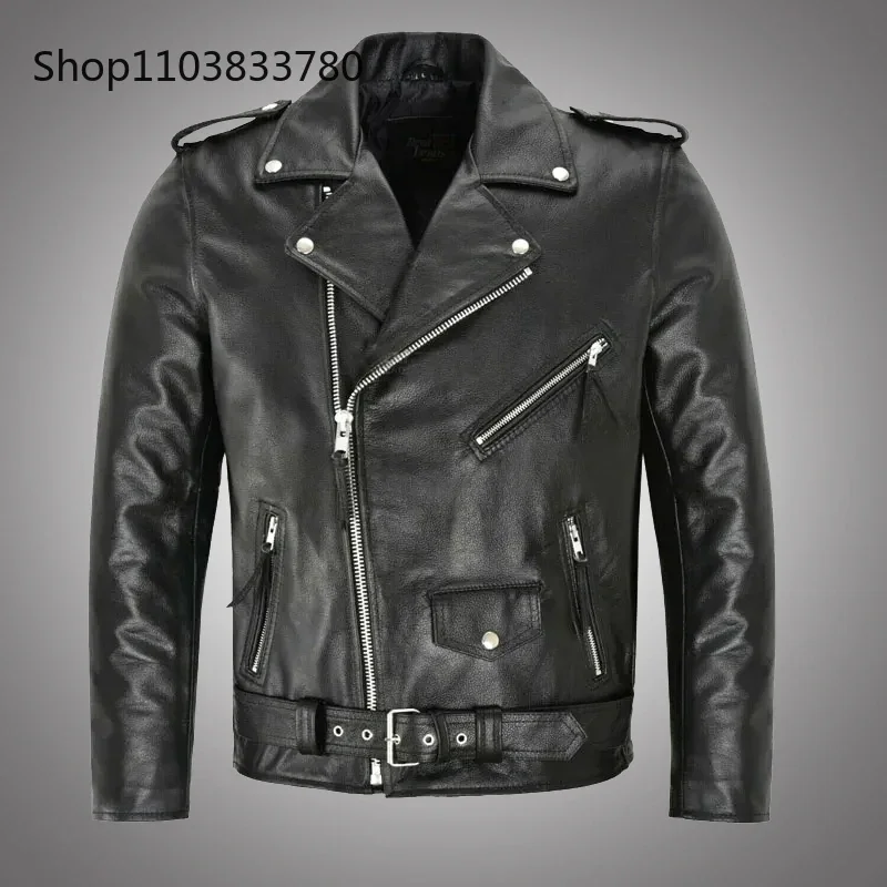 Riding Jacket Leather - Homens jaqueta de couro do plutônio