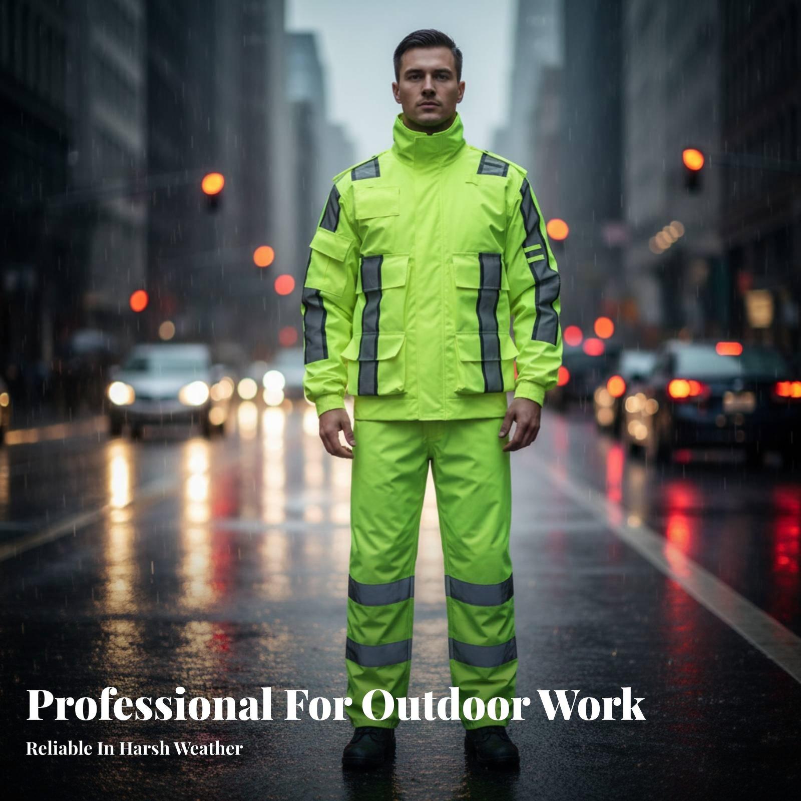 Conjunto de Chuva Refletivo de - Motorcycle Gear Jacket And Pants avaliação e preço