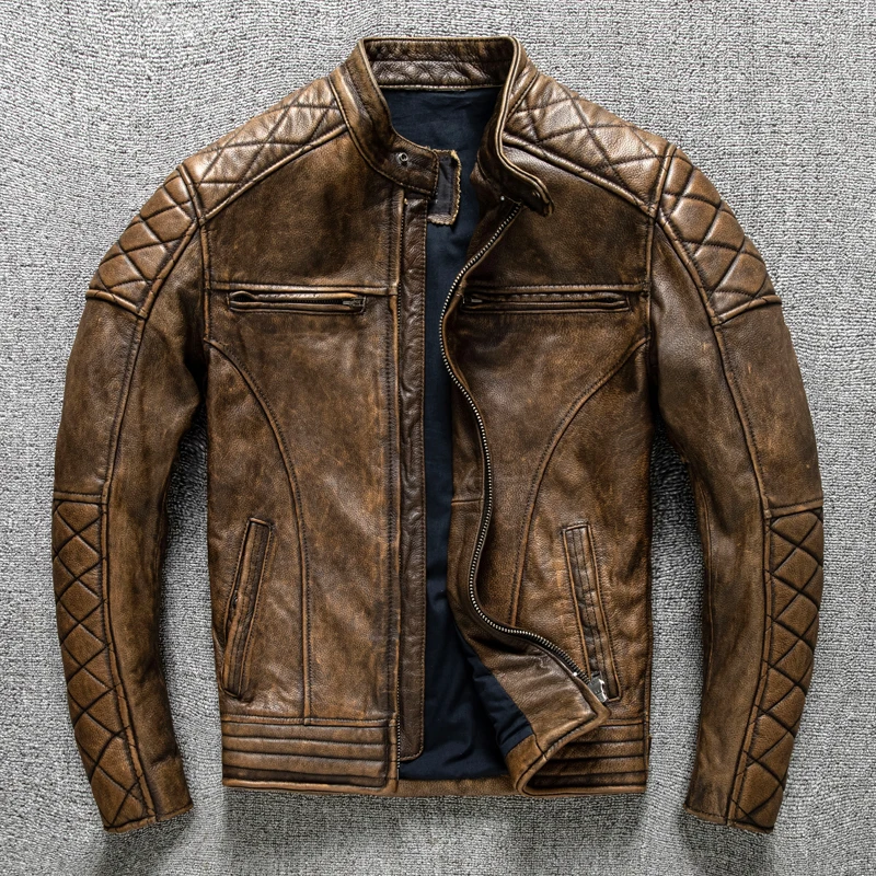 Jaqueta Masculina Vintage de C - Riding Jacket Leather avaliação e preço
