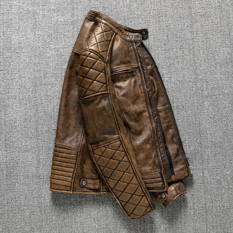 Jaqueta Masculina Vintage de C - Riding Jacket Leather avaliação e preço