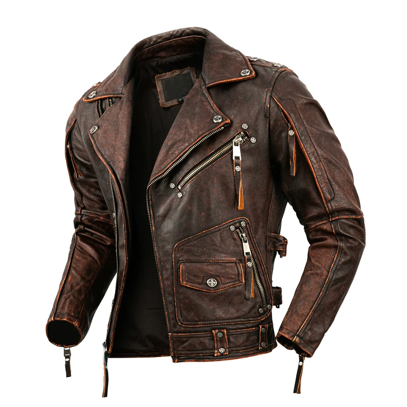 Jaqueta de couro natural mascu - Riding Jacket Leather avaliação e preço