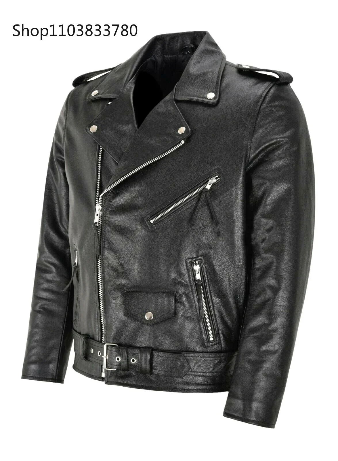 Homens jaqueta de couro do plu - Riding Jacket Leather avaliação e preço