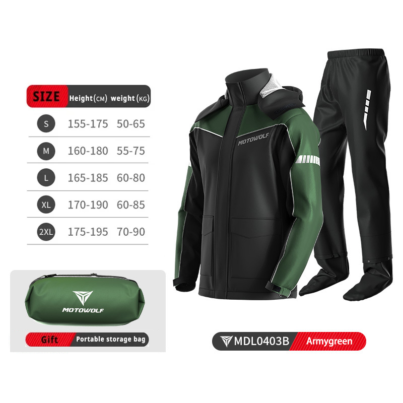 Capa de chuva dividida para mo - Motorcycle Rain Suit avaliação e preço