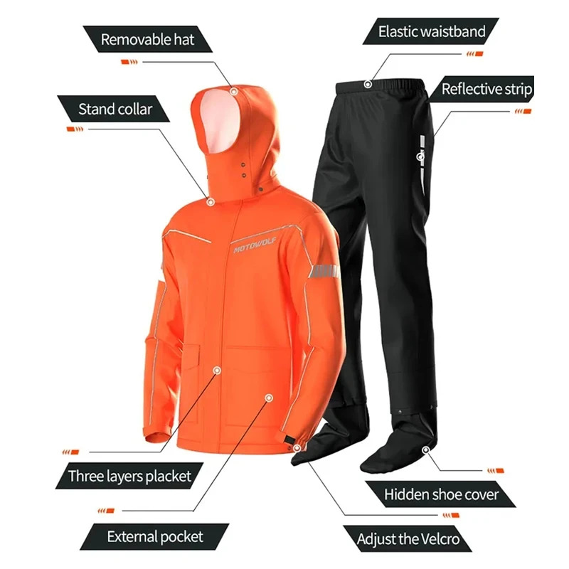 Conjunto de Capa de Chuva para - Motorcycle Rain Suit avaliação e preço