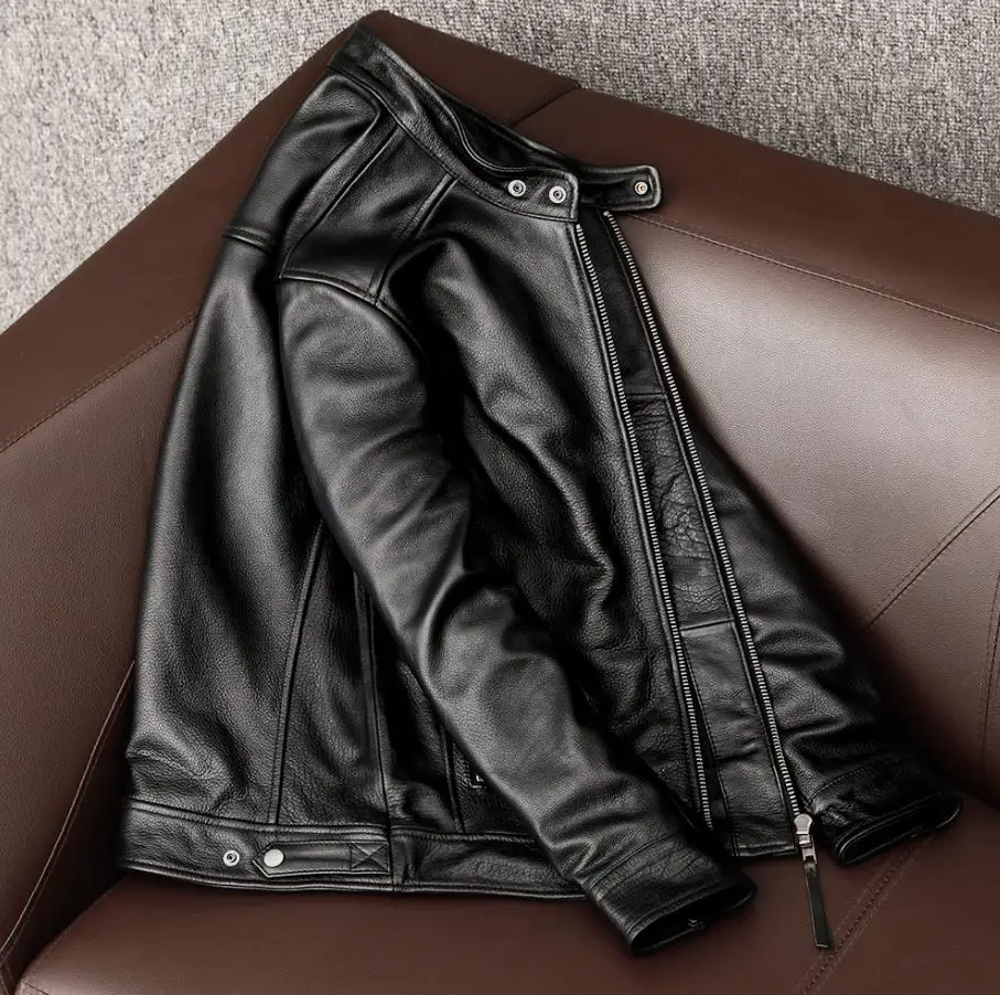 Jaqueta de couro natural para  - Riding Jacket Leather avaliação e preço