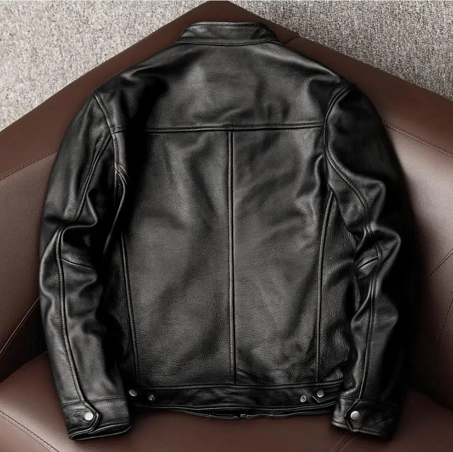 Jaqueta de couro natural para  - Riding Jacket Leather avaliação e preço